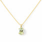 Luna, Oval cut Prasiolite Pendant - 8x6mm