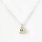 Oval cut Prasiolite Green Amethyst Solitaire Necklace - Victoria's Jewellery