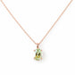Luna, Oval cut Prasiolite Pendant - 8x6mm
