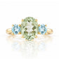Hallie, a Prasiolite and Topaz Trilogy Ring - Victoria's Jewellery