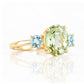 Hallie, a Prasiolite and Topaz Trilogy Ring - Victoria's Jewellery