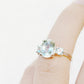 Oval cut Prasiolite and Sky Blue Topaz Trilogy Anniversary Ring - Victoria's Jewellery