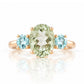 Hallie, a Prasiolite and Topaz Trilogy Ring - Victoria's Jewellery
