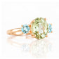Hallie, a Prasiolite and Topaz Trilogy Ring - Victoria's Jewellery