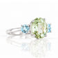 Hallie, a Prasiolite and Topaz Trilogy Ring - Victoria's Jewellery