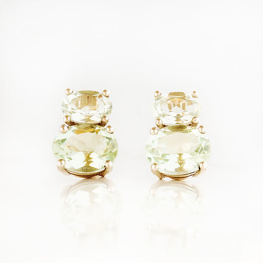 Georgie, Prasiolite Stud Earrings