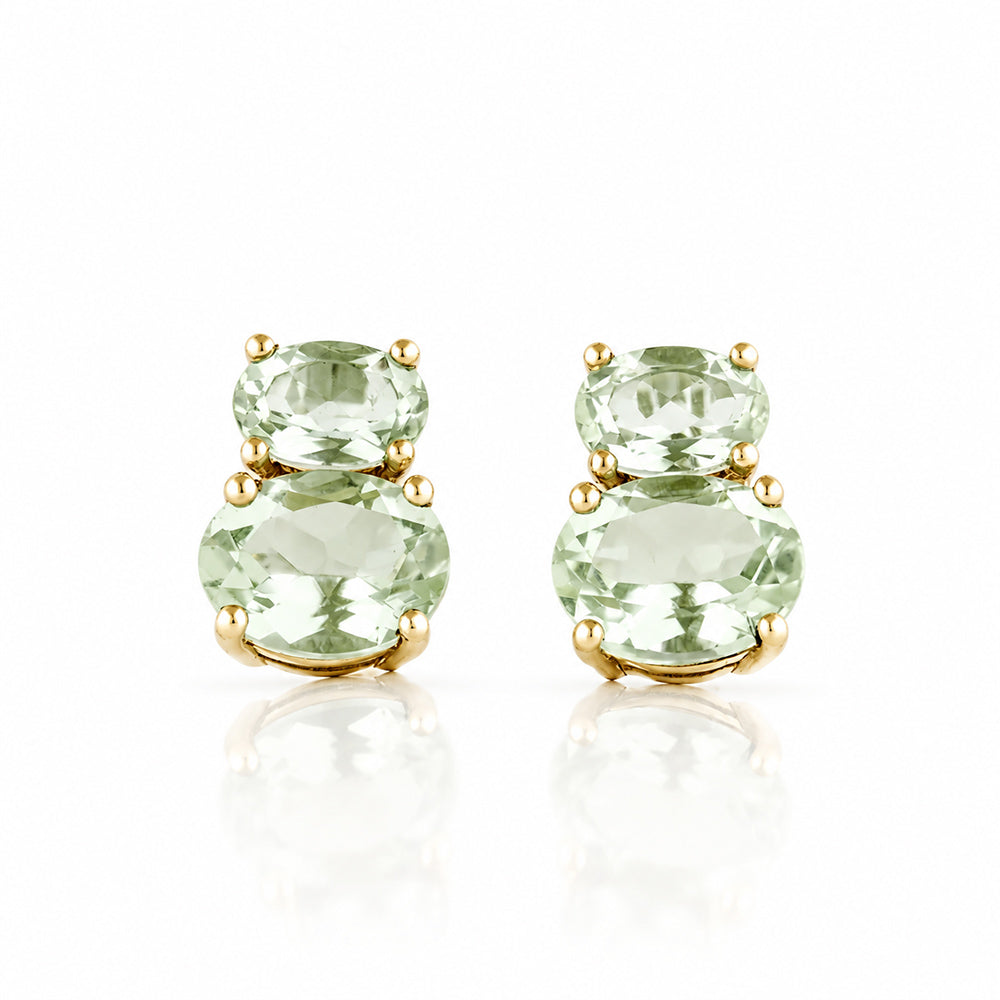 Georgie, Prasiolite Stud Earrings - Victoria's Jewellery