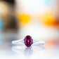 Georgie, a Rhodolite Garnet and Diamond Trilogy Ring