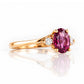 Georgie, a Rhodolite Garnet and Diamond Trilogy Ring - Victoria's Jewellery