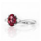 Georgie, a Rhodolite Garnet and Diamond Trilogy Ring - Victoria's Jewellery