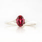 Georgie, a Rhodolite Garnet and Diamond Trilogy Ring