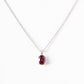 Luna, Oval cut Rhodolite Garnet Pendant - 8x6mm