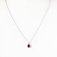 Luna, Oval cut Rhodolite Garnet Pendant - 8x6mm
