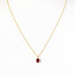 Luna, Oval cut Rhodolite Garnet Pendant - 8x6mm