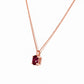 Luna, Oval cut Rhodolite Garnet Pendant - 8x6mm