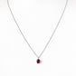 Luna, Oval cut Rhodolite Garnet Pendant - 8x6mm