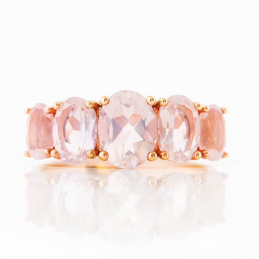 The Rose Quartz Queen Ring