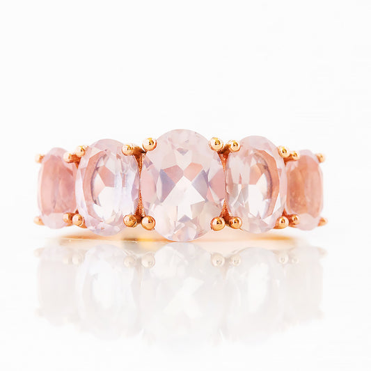 The Rose Quartz Queen Ring