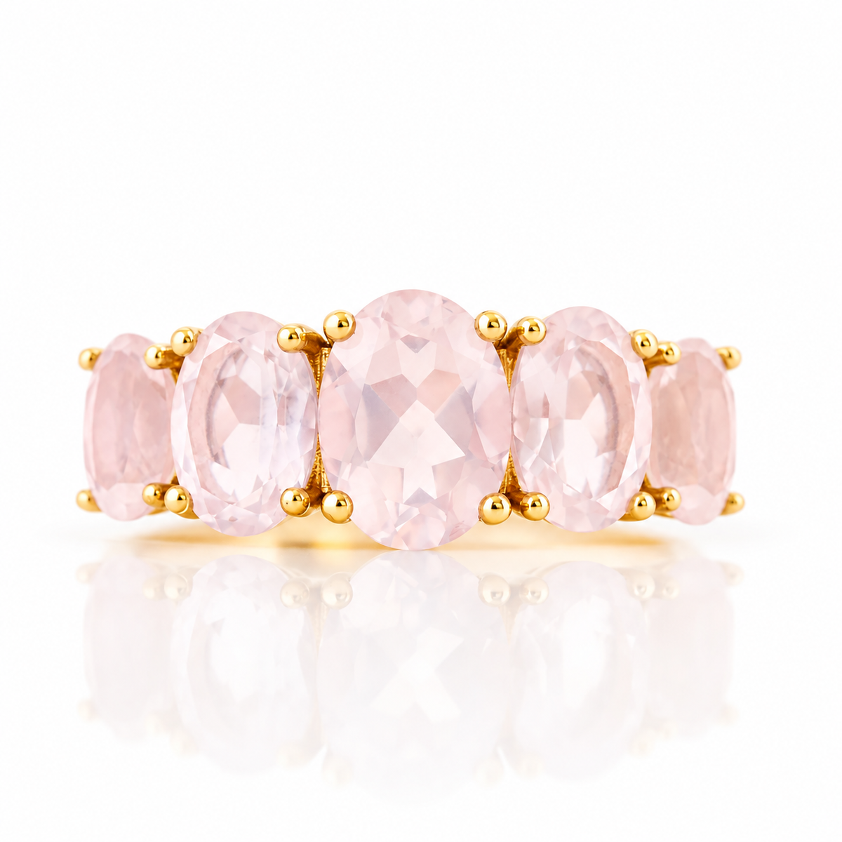 The Rose Quartz Queen Ring
