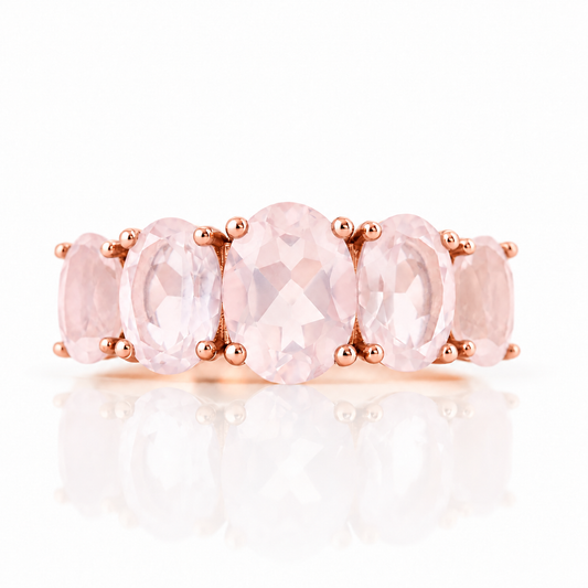 The Rose Quartz Queen Ring - Victoria's Jewellery