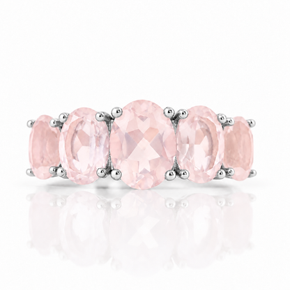 The Rose Quartz Queen Ring
