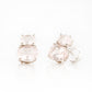 Georgie, Rose Quartz Stud Earrings