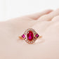 Leonor, a Lab Grown Ruby and Diamond Ring