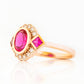 Leonor, a Lab Grown Ruby and Diamond Ring