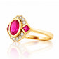 Leonor, a Lab Grown Ruby and Diamond Ring - Victoria's Jewellery