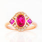 Leonor, a Lab Grown Ruby and Diamond Ring