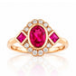 Leonor, a Lab Grown Ruby and Diamond Ring - Victoria's Jewellery