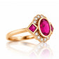 Leonor, a Lab Grown Ruby and Diamond Ring - Victoria's Jewellery