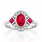 Leonor, a Lab Grown Ruby and Diamond Ring - Victoria's Jewellery