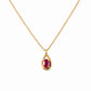 Infinity, Oval cut Lab Ruby Pendant - 7x5mm