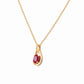 Infinity, Oval cut Lab Ruby Pendant - 7x5mm