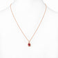 Infinity, Oval cut Lab Ruby Pendant - 7x5mm