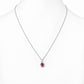 Infinity, Oval cut Lab Ruby Pendant - 7x5mm