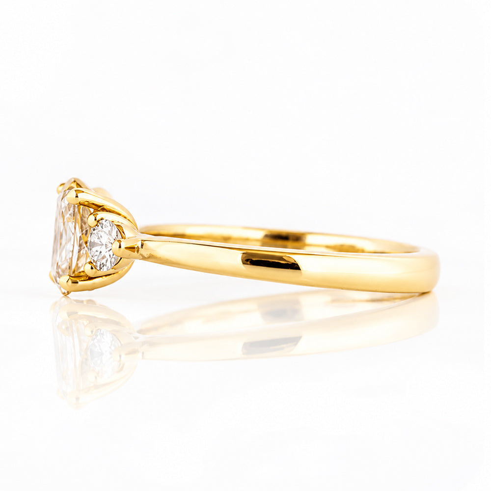 Jessie, a Rutile Quartz and Diamond Trilogy Ring - Victoria's Jewellery