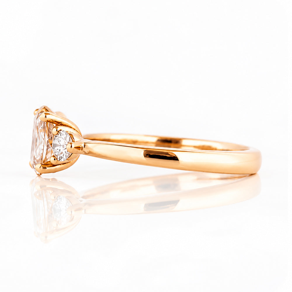 Jessie, a Rutile Quartz and Diamond Trilogy Ring - Victoria's Jewellery