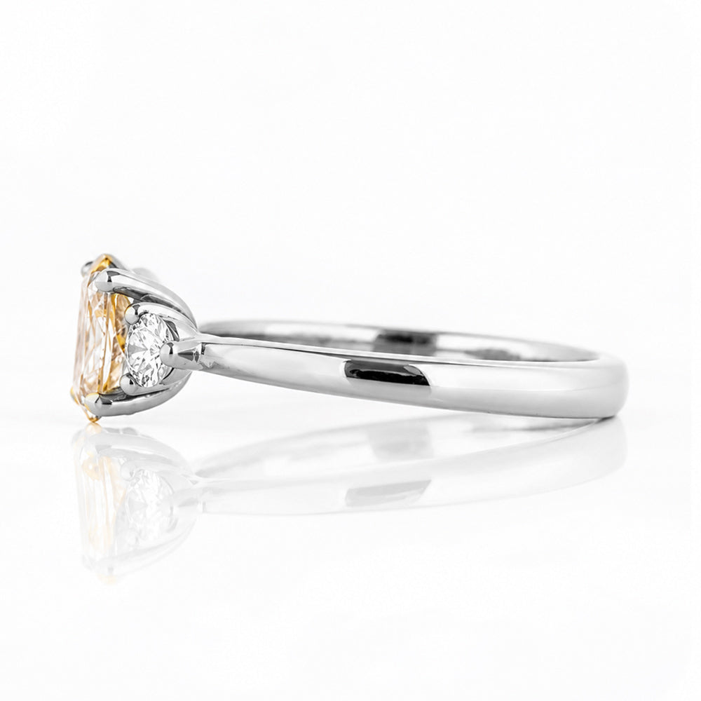 Jessie, a Rutile Quartz and Diamond Trilogy Ring - Victoria's Jewellery
