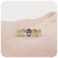 Oval cut Rutile Quartz half eternity Anniversary Ring - Victoria's Jewellery