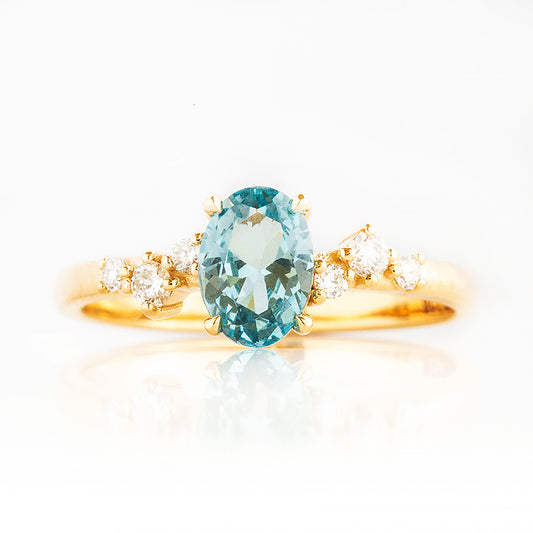 Amani, a Sapphire and Diamond Engagement Ring