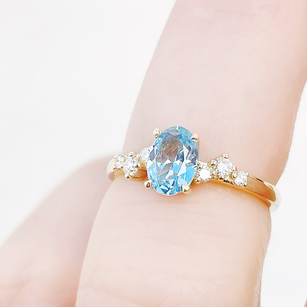 Amani, a Sapphire and Diamond Engagement Ring