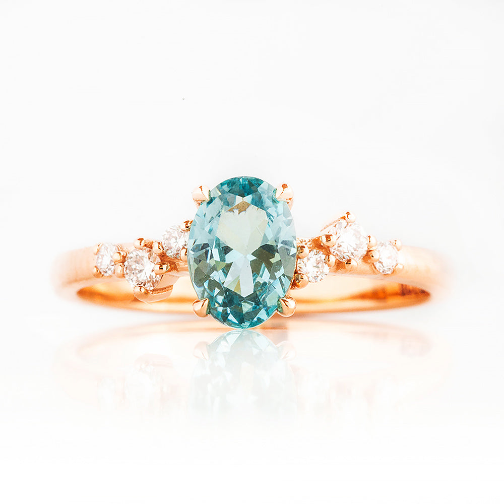 Amani, a Sapphire and Diamond Engagement Ring
