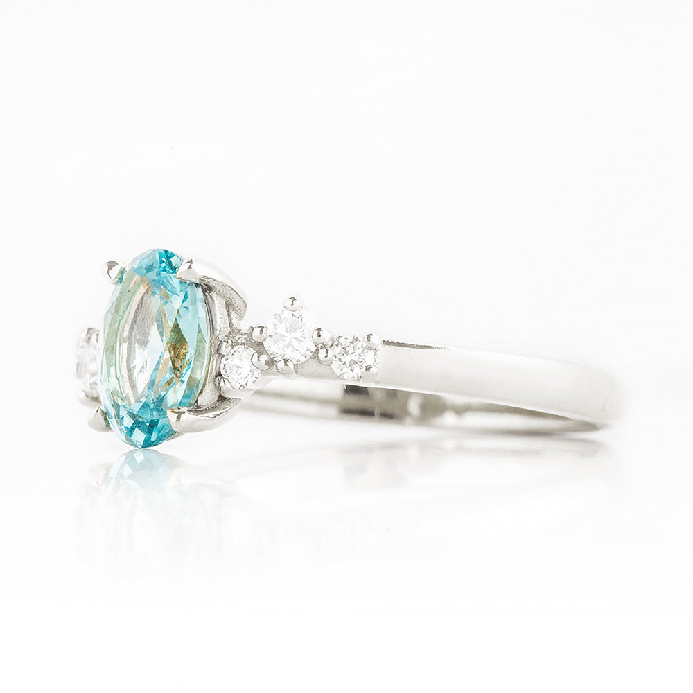 Amani, a Sapphire and Diamond Engagement Ring