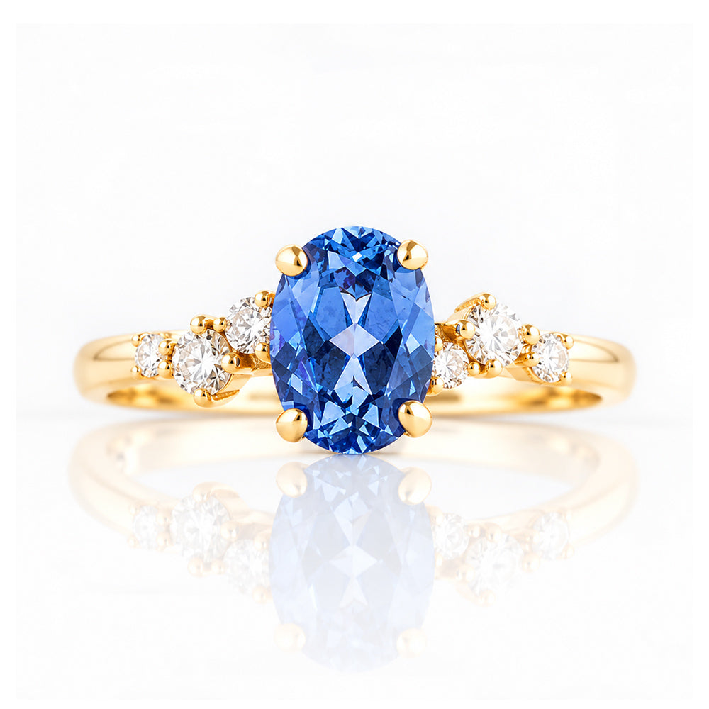 Amani, a Sapphire and Diamond Ring - Victoria's Jewellery