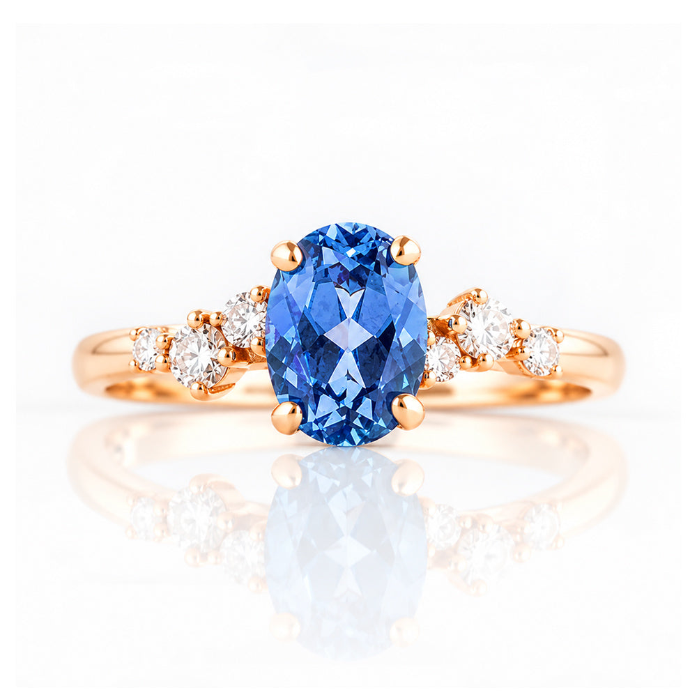 Amani, a Sapphire and Diamond Ring - Victoria's Jewellery
