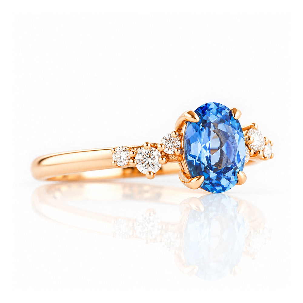 Amani, a Sapphire and Diamond Ring - Victoria's Jewellery
