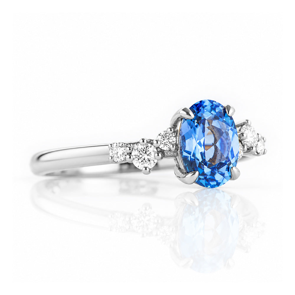 Amani, a Sapphire and Diamond Ring - Victoria's Jewellery