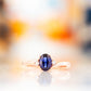 Georgie, a Blue Sapphire and Diamond Trilogy Ring